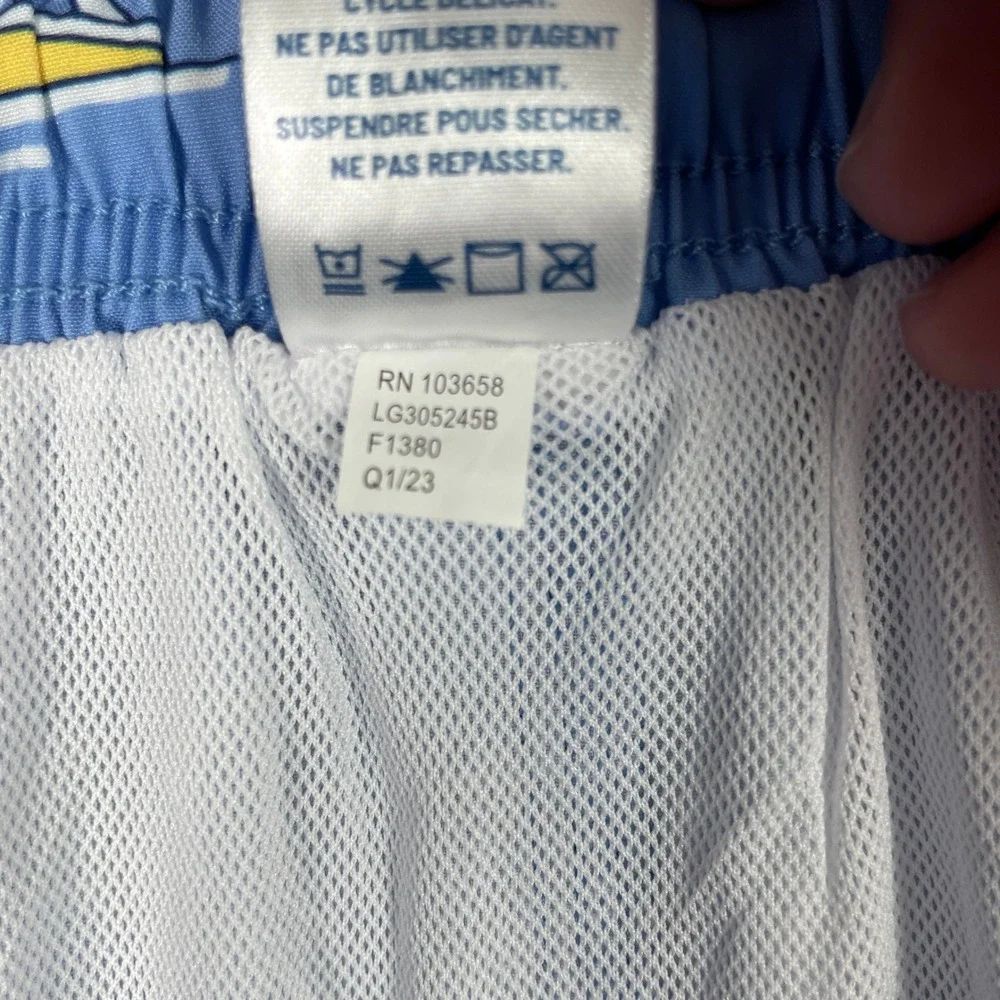 Life Is Good Swim Trunks Mens Large Blue Fishing Boat Board Shorts